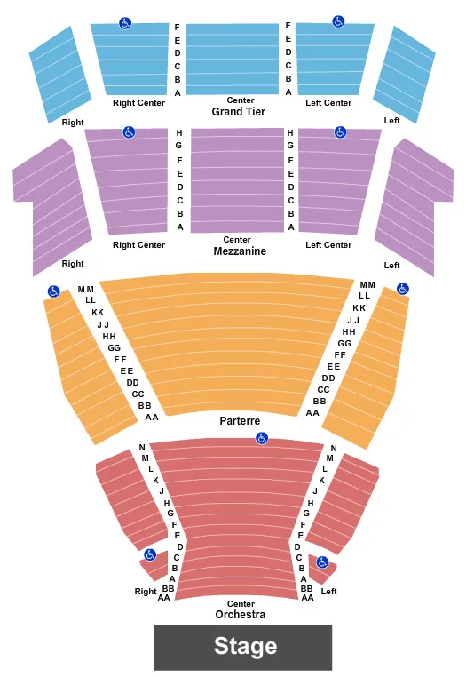 seating chart for McAllen Performing Arts Center - Endstage 2 - eventticketscenter.com